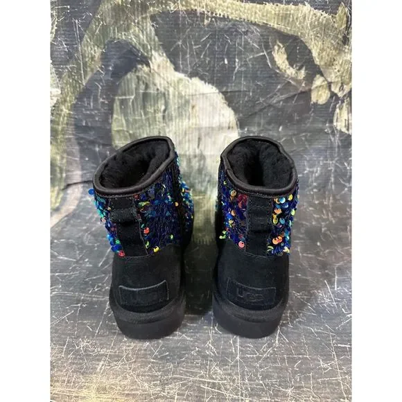 New UGG Classic Short Stellar Sequin Size Us 6 - Picture 7 of 9